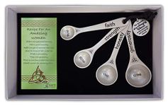 Abbey Gift Se Irish Amazing Woman Measuring Spoon Set of 4 Gift Box W/Card, 3 9/16” to 4”