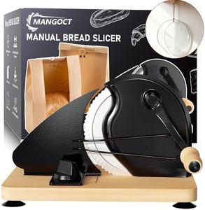Manual Bread Slicer for Homemade Bread with Bags and Acrylic Cover, Adjustable Thickness Bread Cutter, Sourdough Slicer Serrated Blade Design with Scale Line and Suction Cup for Baguettes and More