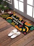 SWHF Natural Coir Printed Double Doormat (Natural) Long-Lasting, Anti-Slip, Heavy Duty Thick Entryway Rug with PVC Backing for Indoor & Covered Door Entrances 120 x 40 cm