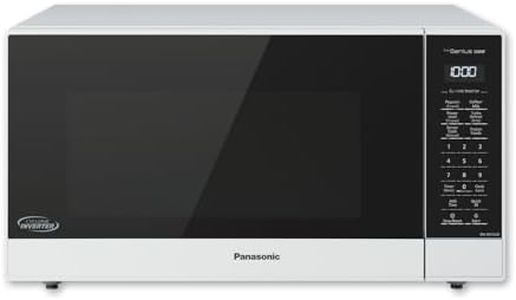 Panasonic NN-SN75LW cu.ft Cyclonic Inverter Countertop Microwave Oven 1250Watt Power with Genius Sensor Cooking, 1.6 cft, White