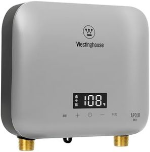 Westinghouse Apolo Mini 8kW Tankless Water Heater Electric, 240V Instant Hot Water Heater, Under Sink Water Heater Electric, Smart WiFi Control, Compatible with Alexa & Google Home, Gray