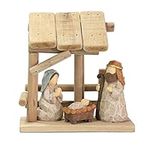 Traditional Nativity Scene Birth of Jesus Handmade Christmas Decoration Festive Wooden Display Ornament