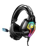 Gaming Headset for Ps4 Ps5 PC Xbox One Switch, Over Ear Headphones with Surround Sound, Noise Cancelling Mic, Suspension Headband