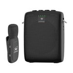 WinBridge Wireless Voice Amplifier with Bluetooth Lavalier Lapel Microphone for Teachers,Portable Speaker and Wireless Clip On Microphone System, Mini Megaphone Speaker Mic Set 15W 2600mAh WB005