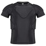 TUOY Youth Boys Padded Compression Shirt protective Top for Football Paintball Baseball Soccer Basketball