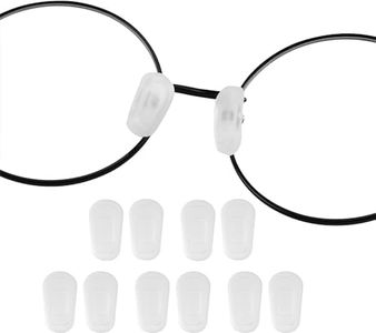 Eyeglass Nose Pads Cover,5 Pairs Soft Silicone Slip-on Glasses Nose Piece Sunglasses Nose Bridge Pad Anti-Slip Nose Guards