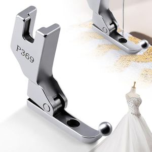 P369 New Bead Sequin Special Presser Foot, Sewing Presser Foot, Foot Wedding Dress Bead for Sewing and Beaded Fabric, No Bead Tapping, Anti-Curl & Fabric-Holding for Evening Gowns (5)