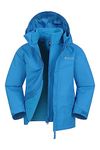 Mountain Warehouse Fell Kids 3 in 1 Jacket - Packaway - Boys & Girls Cobalt Kids 11-12 Yrs (140-152 cm)