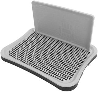 Toilettes de Dressage pour Chien, Plateau d'apprentissage de la propreté pour Chien avec Colonne Murale, Toilettes D'intérieur pour Dressage de Chien, Support de Tapis (Black)