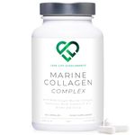 Wild-Caught Marine Collagen Complex Capsules with Hyaluronic Acid | 120 Capsules - 2 Month Supply | Also with Vitamin C, Vitamin E, Bamboo Stem Extract, Biotin | for Skin, Hair, Nails