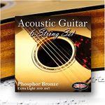 Adagio Professional Acoustic Guitar Strings Full Set/Pack - Gauge 10-47 Phosphor Bronze