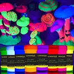 individuall Luminous Glow-in-The-Dark Paint - Set of 8 Self-Luminous Neon Paints – Long-Lasting Phosphorescent Paint Glowing Neon Paint -Easter Egg Painting Decoration, 8 x 20 ml / 0.7 fl oz