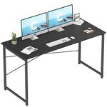 CubiCubi Computer Desk 55" Home Office Laptop Desk Study Writing Table, Modern Simple Style, Black