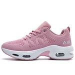 SURRAY Women's Air Running Shoes Walking Tennis Sneakers Athletic Fashion Breathable Sport Gym Shoes(US5.5) Pink