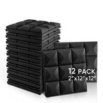 24 Pack Set Acoustic Foam Panels, 2" X 12" X 12" Acoustic Foam Sound Absorption, Soundproof Sound Insulation Absorbing, Acoustic Treatment Used in Home & Offices