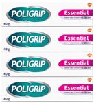 Poligrip Essential Denture Fixative Cream (4 x 40g) Secure Hold, Flavour Free