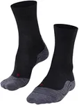 FALKE Women's TK5 Wander Hiking Socks, Crew Length, Light Padding, Athletic Sock, Breathable Quick Dry, Merino Wool, Grey (Asphalt Melange 3180), 6.5-7.5, 1 Pair