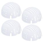 uxcell 4Pcs Bump Cap Insert, PE Lined Baseball Hard Hat Inserts, Lightweight Universal Bump Cap for Head Protection (White)