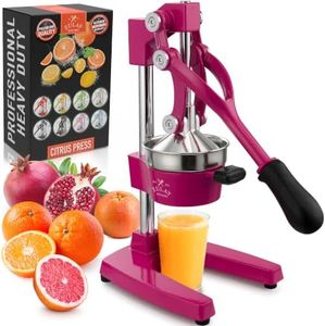 Zulay Kitchen Cast Iron Juicer - Heavy Duty Manual Juicer with Detachable Strainers for Easy Cleaning, Orange Juice Press for Citrus Fruits, Perfect for Bartenders, Juice Lovers & Health Enthusiasts
