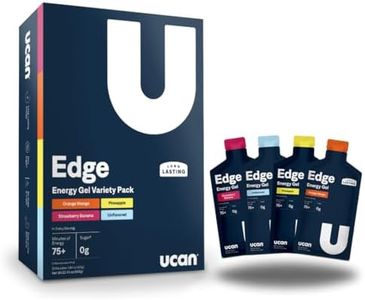 UCAN Edge Energy Gel Shots, Variety Pack (12, 2 Ounce Packets) for Running, Training, Workouts, Fitness, Cycling, Crossfit | Sugar-Free, Vegan, & Keto Friendly