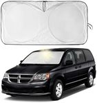 for Dodge Caravan 2006-2024 Front Windshield Sun Shade Sunshade-for Dodge Promaster 2014-2023 Windshield Cover, for Grand Caravan 2022 Reflective Protector Sun Visor Car Accessories(63" X 39.4")