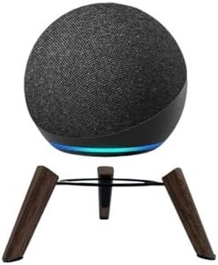 Real Wooden Tripod Stand for Alexa Echo Dots (4th Gen)(5th Gen), Wood Stand Holder with Metal Frame and Silicone pod Feets Secure Stable Wooden Mount Holder for Echo Dot Accessories (only stand)