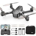 Holy Stone HS440 Foldable FPV Drone with 1080P WiFi Camera for Adults and Kids; Voice and Gesture Control RC Quadcopter with 2 Batteries for 40 Mins flight, Auto Hover, Gravity Sensor, Carrying Case