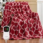 Homemate Heated Blanket Electric King Size - 100“x90“ Heating Blanket with 10 Fast Heat Levels 8 Hours Auto Off Ultra Soft Cozy Flannel Over-Heated Protection ETL Certification Keep Warming in Home