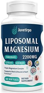 Magnesium Complex, Magnesium Threonate, Magnesium Glycinate, Magnesium Citrate, A Powerful Supplement to Support Sleep, Mood and Muscle Relaxation, Brain and Bone Health, Gluten Free 60 Capsules