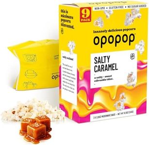 Opopop Microwave Popcorn - Salty Caramel 2.8 oz., 9-Count - Sweet and Salty, Flavored Popcorn, Non-GMO
