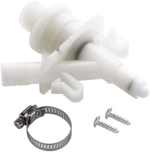 Halotronics Upgraded RV Water Valve Replacement Kit for Pedal-Flush Toilets - Compatible with Sealand Dometic 300, 301, 310, 311, 320, 321 (385311641) - Hardware Included - 2024 Model