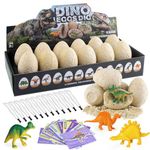 Dinosaurs Egg Dig Kit - 12 Unique Eggs Dinosaur Toy ，Easter Eggs Science STEM Gifts for Boys Girls Dinosaur Egg Toys for Age 6-8 8-12 Year Old