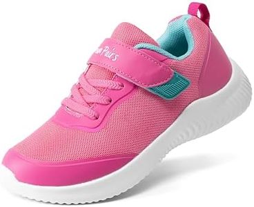DREAM PAIRS Boys Girls Shoes Kids Tennis EZ-Ons BreezeRunners Running Athletic Walking Sneakers,Size 5 Big Kid,Fuchsia,Contact-K
