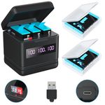 TOMSHEIR 2 Pack Hero 9/10/11/12 2000mAh Batteries and Storage Quick Charger with High Speed Micro SD Card Reader Function, Fully Compatible with Gopro of Hero 9/10/11/12 Original Battery and Charger