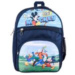 Kuber Industries Disney Hey Mickey School Bags | Kids School Bags | Student Bookbag | Travel Backpack | School Bag for Girls & Boys | School Bag with 4 Compartments | Navy Blue