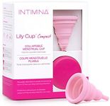 INTIMINA Lily Cup Compact Size A - Collapsible Period Cup with Flat-fold Compact Design, Reusable for Go-Anywhere Period Protection, Pink