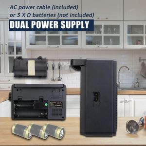 Retekess TR618 Portable FM/AM/SW Radio – Digital Vintage, USB, Black