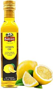 Lemon Oil, Infused Premium Extra Virgin Olive Oil, 8.5 Fl Oz (250 ml), Finishing, Cooking, Dipping, Dressing, and Tasting, BASSO 1904