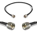 Proxicast 2 ft Ultra Flexible PL259 Male - PL259 Male Low Loss Coax Cable Jumper Assembly for CB/UHF/VHF/Shortwave/HAM/Amateur Radio Equipment and Antennas - 50 Ohm (ANT-141-033-02)