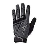 Mizuno B-303 Youth Baseball Batting Glove, Black-Charcoal, X-Large