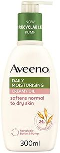 Aveeno Daily Moisturising Creamy Oil (300 ml), aceite corporal hidratante cremoso de uso diario con avena y almendras dulces, crema hidratante facial y corporal para piel seca