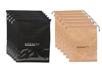 SHOESHINE Shoe Bag for Storage Shoes for Men and Women Travel Essentials Shoe Cover or Shoe Bags Pouches Transparent Shoe Bag for Travel or Accessories - Pack of 12 Shoe Pouch