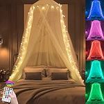 Bed Canopy with Star Lights for Gir