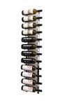 VintageView W Series Wine Rack 4 - Metal Wall Mounted Wine Rack - Modern, Label Forward Wine Storage - Space Saving Wine Rack with 12 Bottle Storage Capacity (Brushed Nickel)