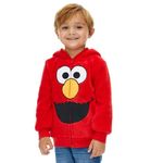 Sesame Street Elmo Toddler Boy Girl Woobie Fleece Zip Up Costume Hoodie 4T