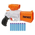 NERF Fortnite Sr Blaster, 4-Dart Hammer Action, Includes Removable Scope and 8 Elite Darts, for Youth, Teens, Adults, Multicolor