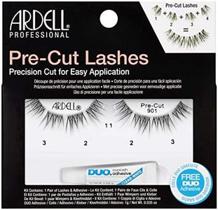 Ardell Pre-Cut Lashes 901 – Natural-Looking Clusters, Segmented Lash Strips, Individual Lash Extensions with DUO Adhesive
