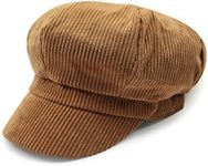 ZLS Women's Retro Peaked Ivy Newsboy Paperboy Gatsby Cabbie Painter Cap Hats (5-Tan)