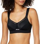 Champion Women's Shock Absorber SN102 Active Classic Support Bra Sports Bra, Black, 36D