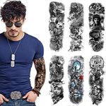 Militray Tattoo Sleeve Black Fake W